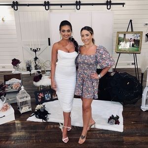 Michael Costello x Revovle India Midi Dress